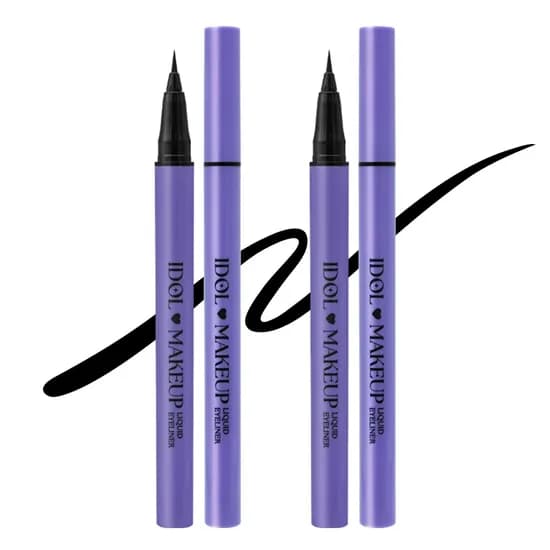 아이돌메이크업 리퀴드 아이라이너, 블랙, 0.8ml, 2개