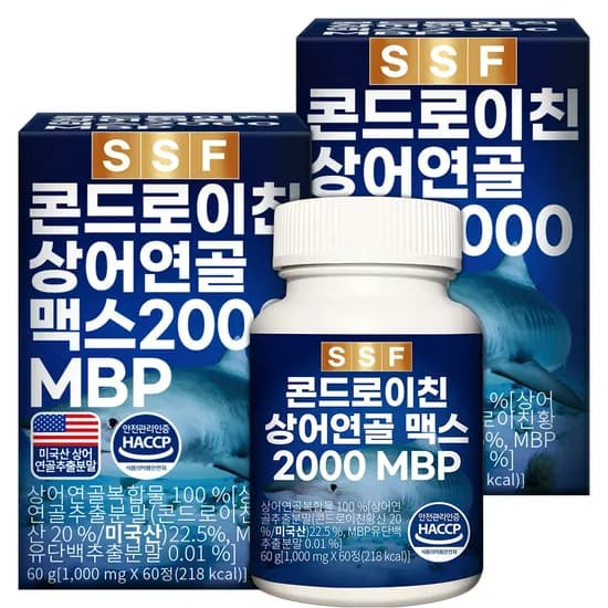 순수식품 콘드로이친 상어연골 맥스 2000 MBP 60정 2개