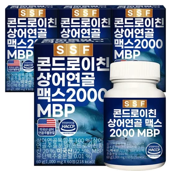 순수식품 콘드로이친 상어연골 맥스 2000 MBP 60정 4개