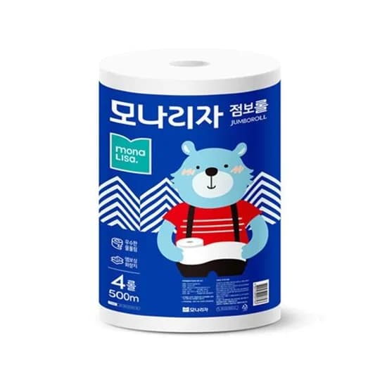 모나리자 점보롤 업소용 화장지 500m 4롤 1팩