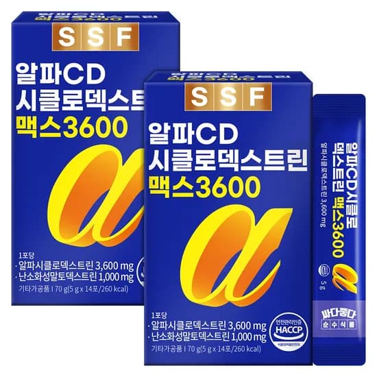 순수식품 알파CD 맥스 3600 파인애플맛 14포 2박스