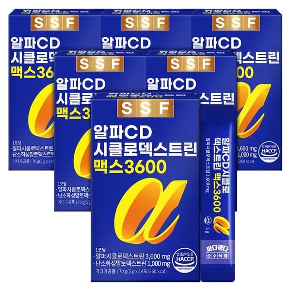 순수식품 알파CD 맥스 3600 파인애플맛 14포 6박스