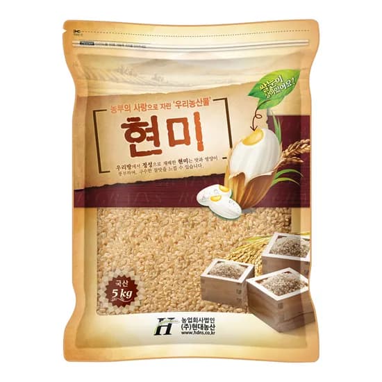 현대농산 국내산 현미쌀, 5kg, 1개