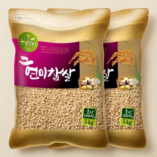 현대농산 국내산 현미찹쌀 찰현미 5kg 2개