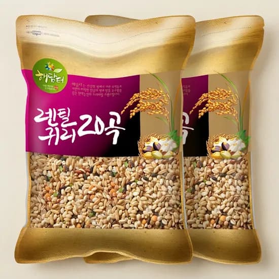현대농산 렌틸콩 귀리 혼합 20곡 5kg 2개