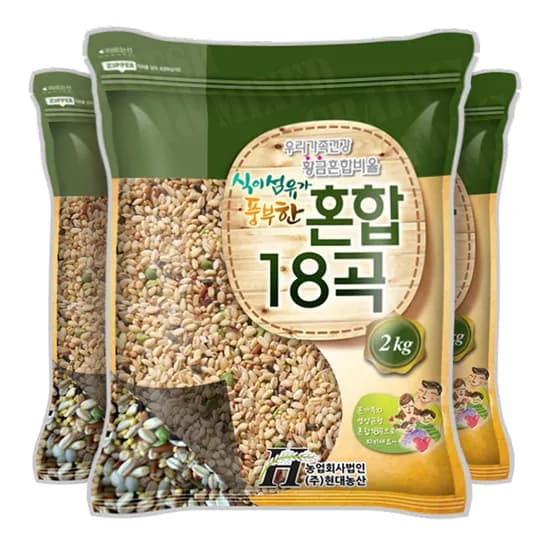 현대농산 균형 혼합 18곡 2kg 3개