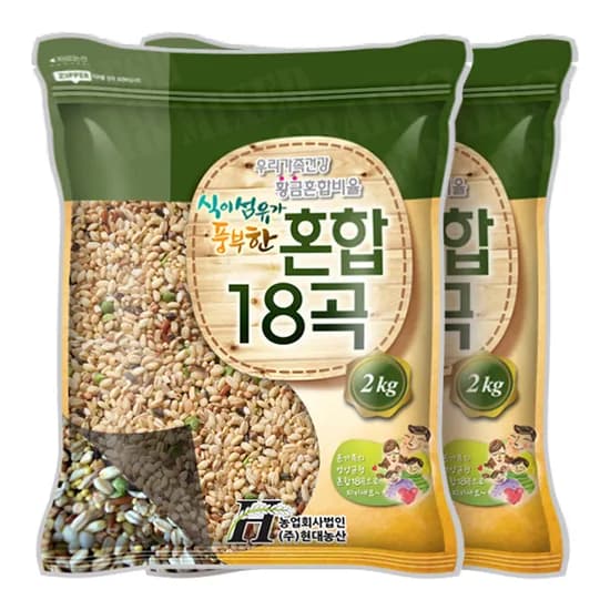 현대농산 균형 혼합 18곡, 2kg, 2개