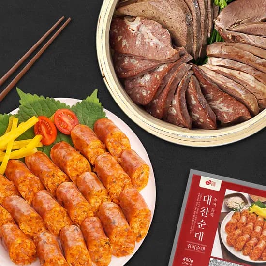 맛팜 김치순대 400g 외 순대내장 500g 세트 2개