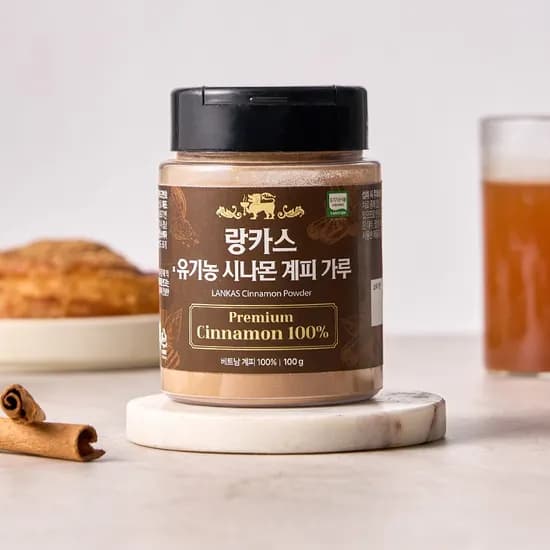 랑카스 유기농 시나몬 계피가루 분말 파우더 100g 1개