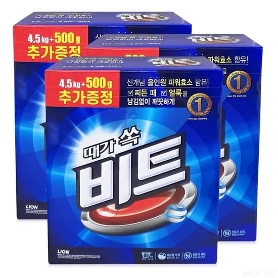 비트 세탁세제 가루세제 5kg 3개 34,990원