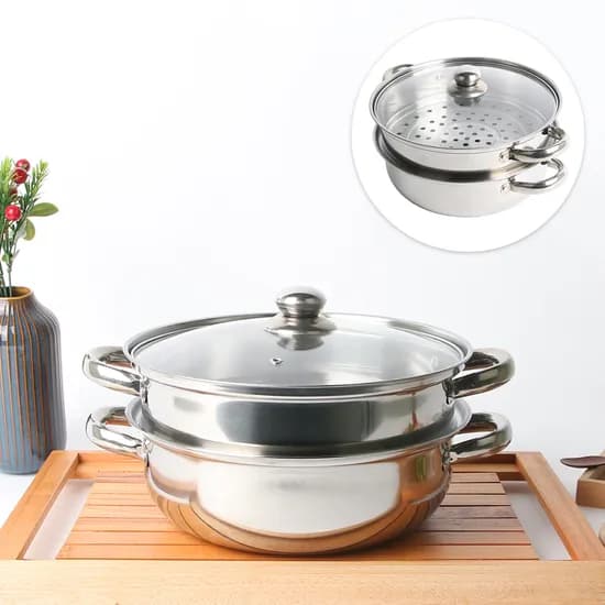 디엔 토프 IH 2단 전골 찜솥, 28cm, 스텐, 1개