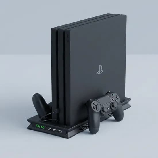 PS4 쿨러 충전 스탠드 거치대 Pro 블랙 1개