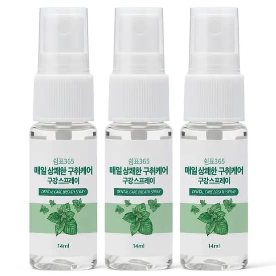 쉼표365 구강청결제 스프레이 쿨민트향 14ml 3개
