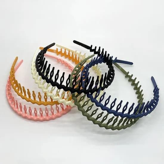 잔머리 고정 빗살 머리띠, LM-0620, 블랙, 1개