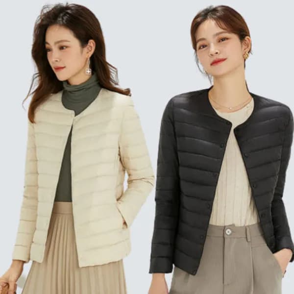 경량 여성용 오리털 패딩 이너패딩 OHS-CTMR9195 아이보리 XL/2XL/3XL