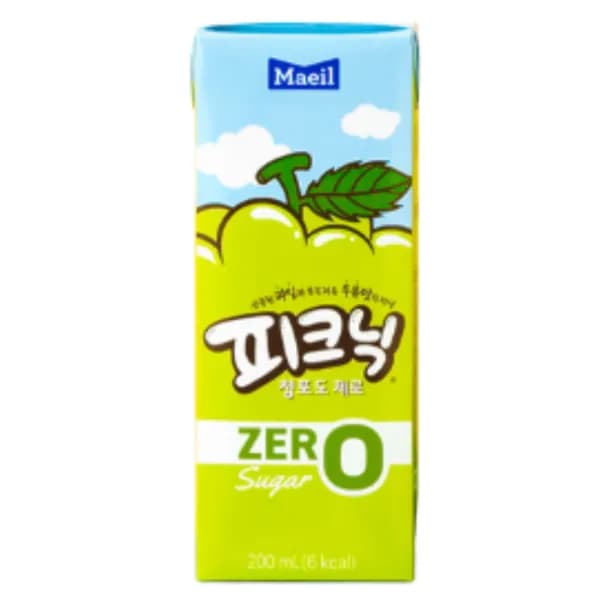 매일유업 피크닉 제로 청포도 200ml 48개