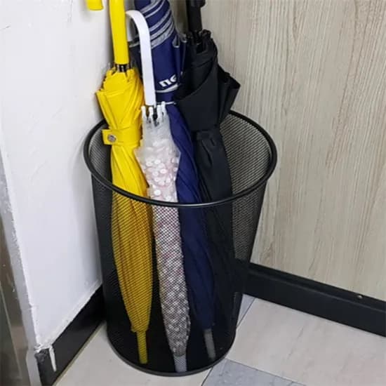 철망 우산꽂이 블랙 1개