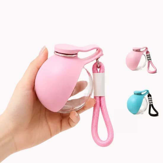 강아지 휴대용 산책 물통, 블루, 1개