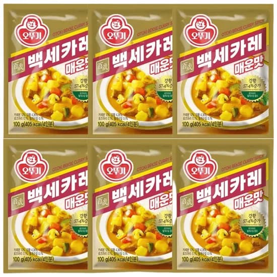 오뚜기 백세카레 매운맛 100g 6개