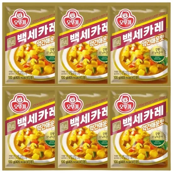 오뚜기 백세카레 약간매운맛 100g 6개 17,100원