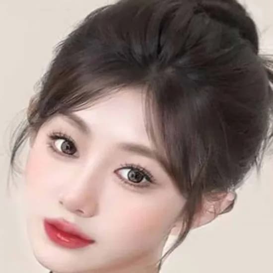 앞머리 가발 블랙 1개