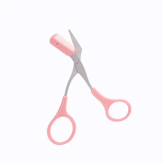 눈썹 정리가위, 핑크, 1개