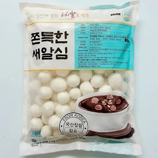 햅푸드 쫀득한 우리 찹쌀 새알심 1kg 2개