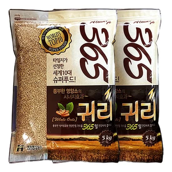 현대농산 수입 귀리, 5kg, 2개