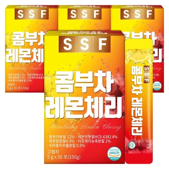 순수식품 콤부차 레몬체리, 30포, 4박스