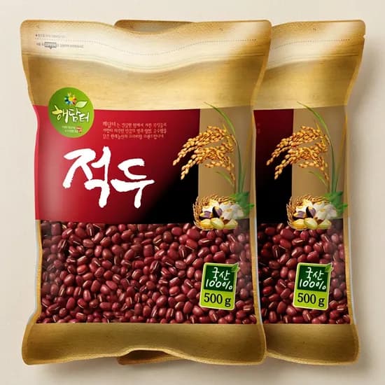 현대농산 국내산 팥 적두 500g 2개