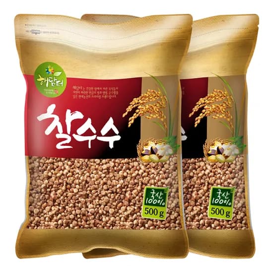 현대농산 찰수수, 국내산, 500g, 2개