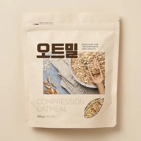 현대농산 오트밀 시리얼 귀리 500g 3개