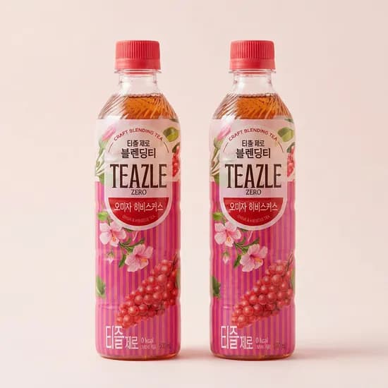 웅진 티즐 제로 오미자히비스커스 500ml 20개