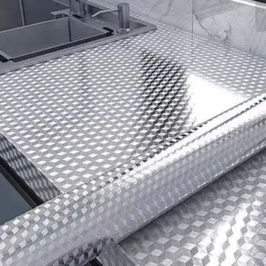 가구 서랍장 현관 주방 오염방지 리폼 시트지 실버, 60cm x 5m