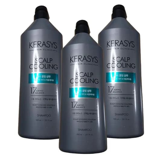 케라시스 두피 쿨링 단백질 샴푸, 980ml, 3개