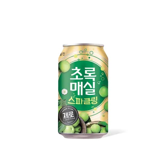 웅진 초록매실 스파클링제로, 350ml, 24개