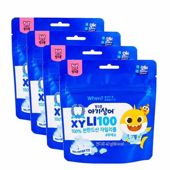 핑크퐁 아기상어 자일리톨, 40g, 4개
