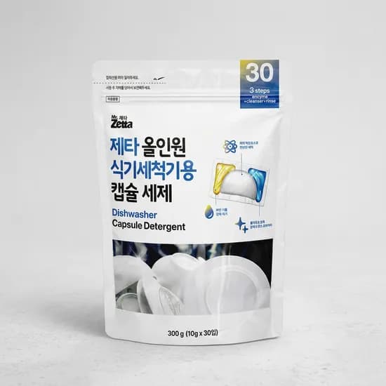 제타 올인원 식기세척기용 캡슐세제 캡슐형 300g 30입 2개 12,900원