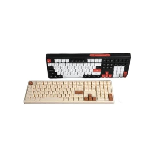 ABKO 저소음 풀배열 유무선 키보드 MK108 갈축 베이비 블루 1개