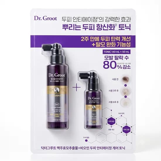 닥터그루트 두피 안티에이징 토닉 140ml 50ml 1세트