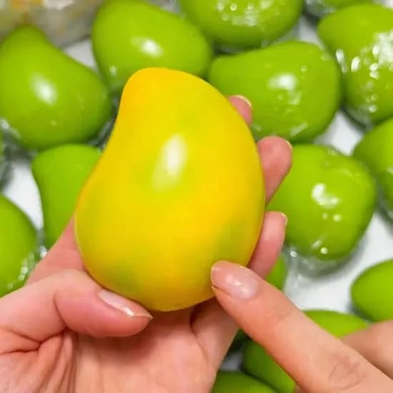 프렌즈 바삭바삭 스트레스볼 변색 망고 크런치 슬랑이, 그린, 80g, 1개