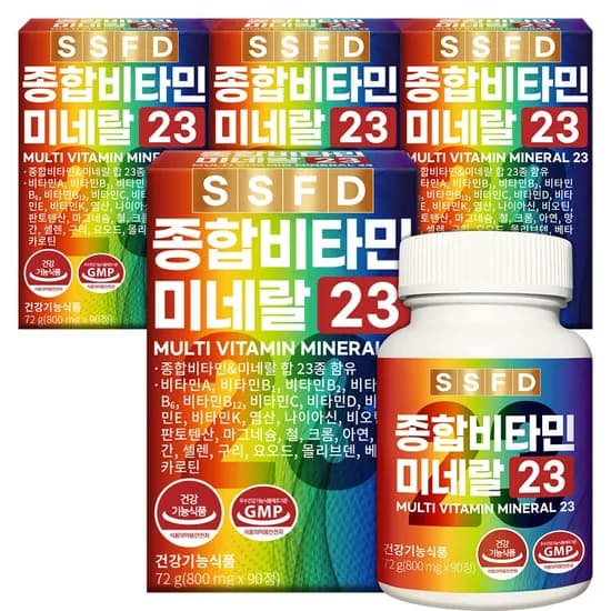 순수식품 종합 비타민 미네랄 23 800mg 90정 4박스