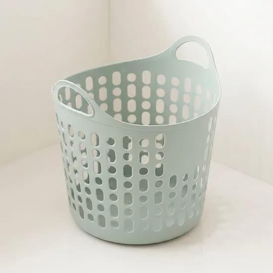 비코지 통기성 세탁 빨래바구니 그레이그린 65L 1개