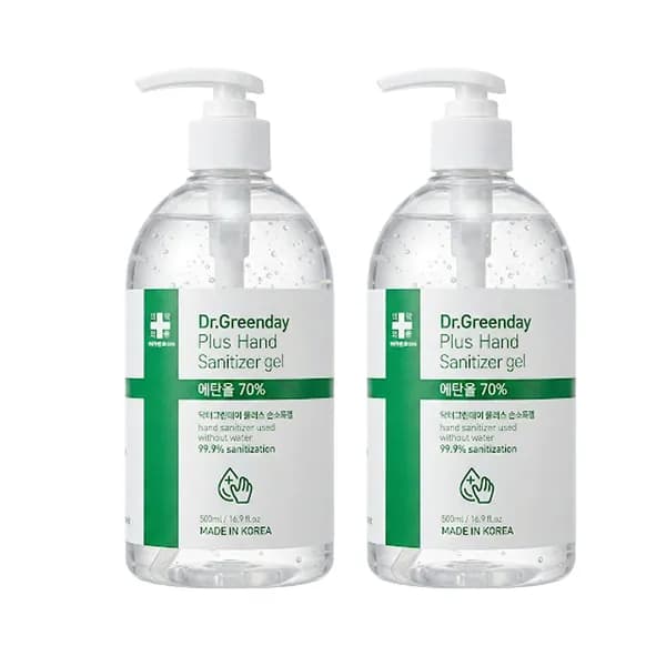 닥터그린데이 플러스 손소독제 에탄올 70% 겔타입 500ml 2개