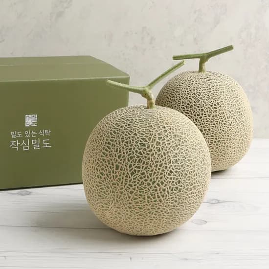 작심밀도 머스크 멜론, 특품, 2.5kg내외, 2수, 1세트