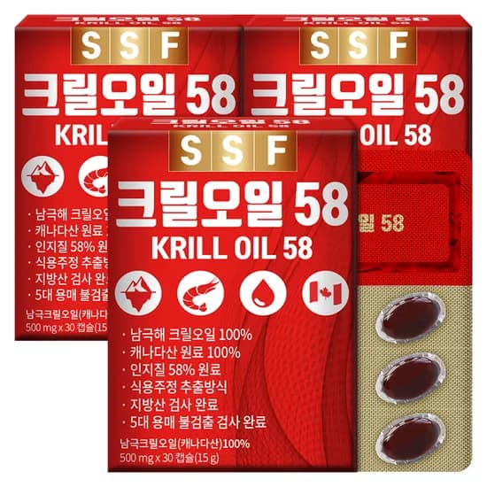 순수식품 크릴오일 58 3개월분 30캡슐 3박스 22,869원