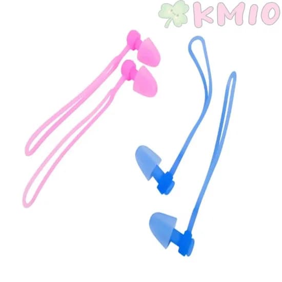 KMIO 수영 스트랩 귀마개, 핑크, 1쌍