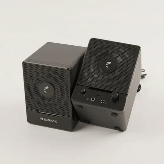 플레오맥스 2채널 USB 스피커, S200, 블랙, 1개