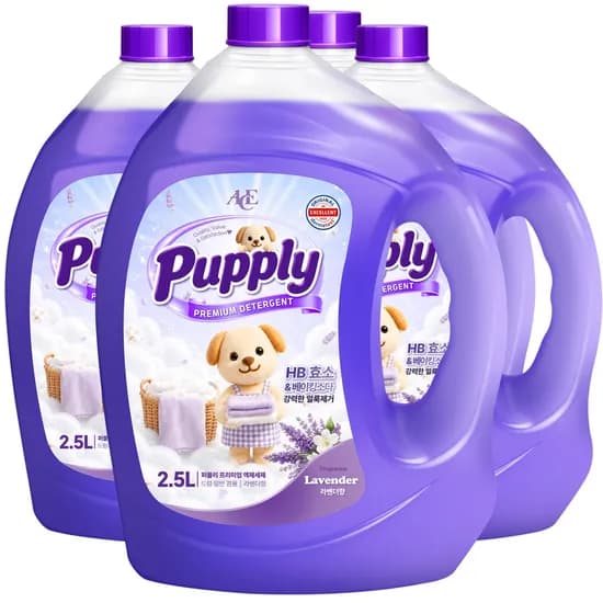 에이스 퍼플리 세탁세제, 라벤더, 2.5L, 4개