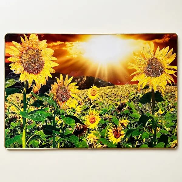 태양 해바라기 비즈 액자 골드 60x40cm